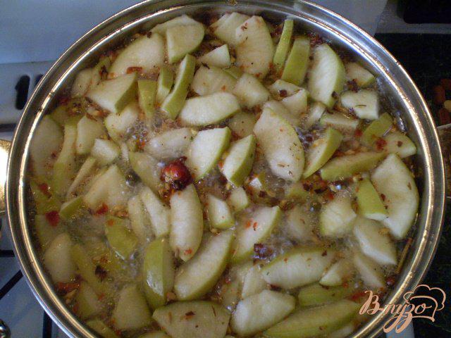 Фото приготовление рецепта: Яблочно-шиповниковый компот шаг №5