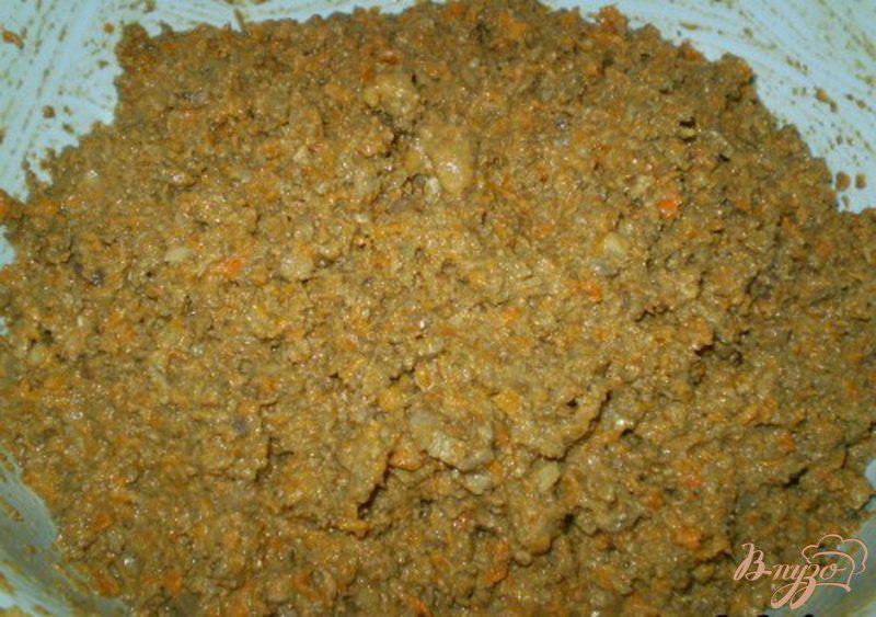 Фото приготовление рецепта: Печеночный паштет с грибами шаг №3