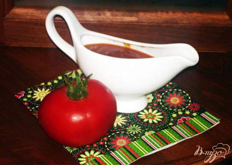 Фото приготовление рецепта: Домашний томатный соус к мясу шаг №4