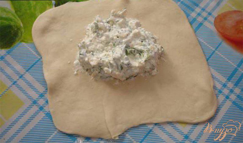 Фото приготовление рецепта: Хычины с сыром и зеленью шаг №6