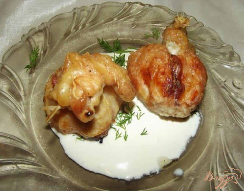 Фото приготовление рецепта: Мешочки с курицей и яблоками шаг №6