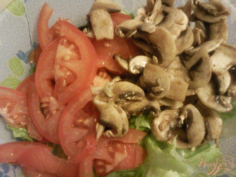 Фото приготовление рецепта: Овощной салат с грибами шаг №3