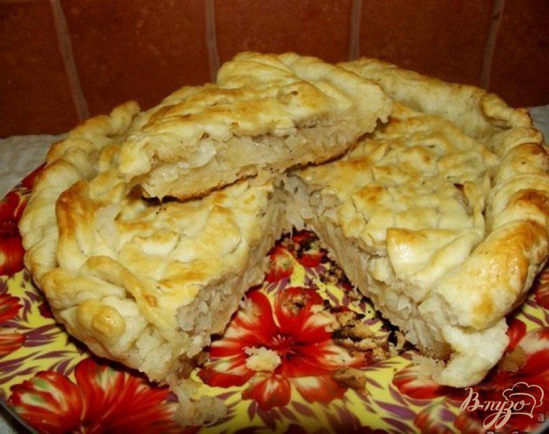 Фото приготовление рецепта: Пирог капустный со сметаной шаг №8