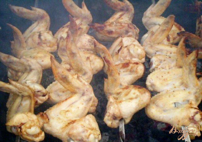 Фото приготовление рецепта: Куриные крылья на кефире шаг №4