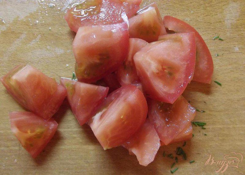 Фото приготовление рецепта: Овощной салат с фетой шаг №4
