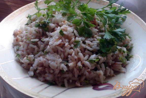 Фото приготовление рецепта: Бухарский рис с зеленью и говядиной шаг №4
