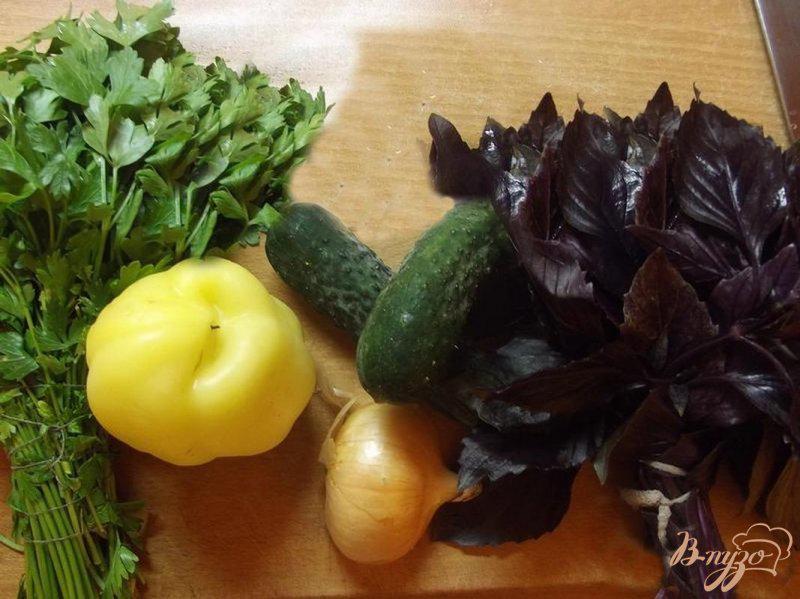 Фото приготовление рецепта: Зеленый салат шаг №1