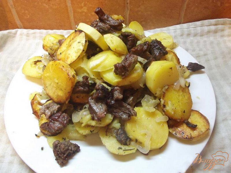 Фото приготовление рецепта: Праздничный картофель с мясом шаг №4