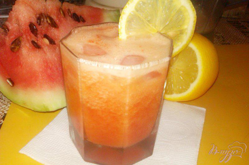 Фото приготовление рецепта: Арбузный напиток с апельсиновым соком шаг №5
