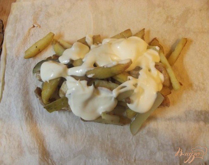Фото приготовление рецепта: Шаурма с картофелем шаг №9
