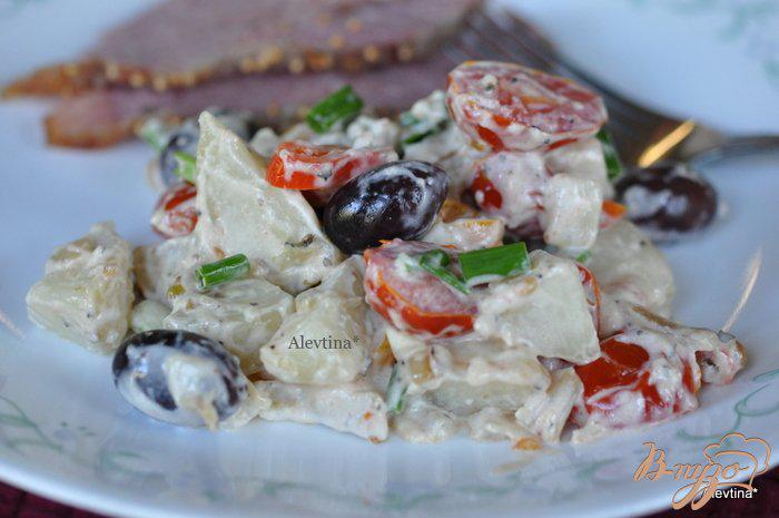 Фото приготовление рецепта: Средиземноморский  картофельный салат шаг №5