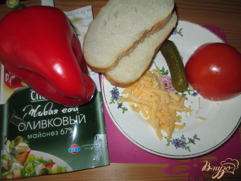 Фото приготовление рецепта: Горячий бутерброд по-итальянски шаг №1