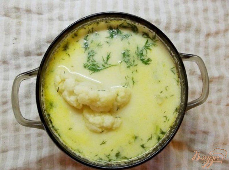 Фото приготовление рецепта: Сливочный суп с цветной капустой шаг №10