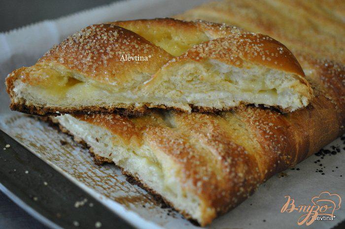Фото приготовление рецепта: Плетеный лимонный хлеб шаг №9