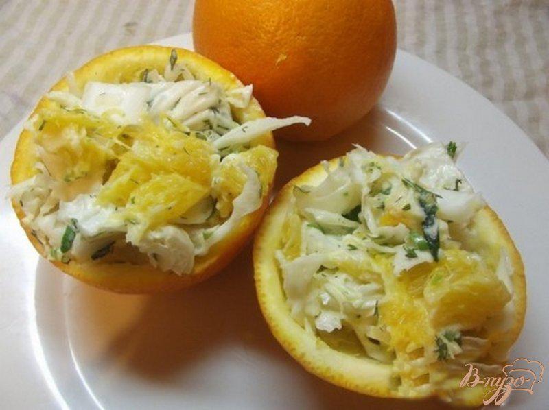 Фото приготовление рецепта: Овощной салат с апельсиновым соусом шаг №7