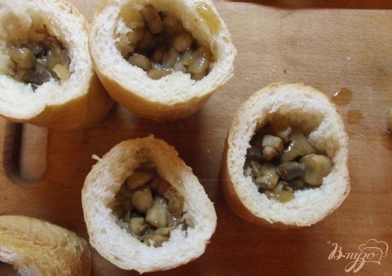 Фото приготовление рецепта: Закусочные пенечки с грибами шаг №4