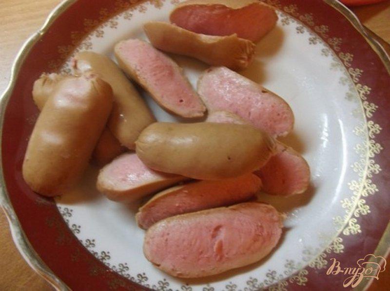 Фото приготовление рецепта: Сосиски в чесночном кляре шаг №8