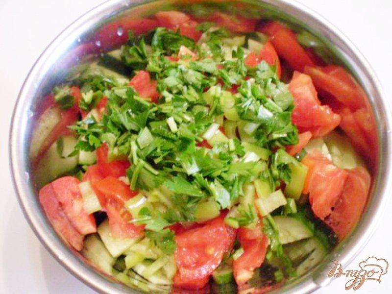 Фото приготовление рецепта: Овощной салат с творожной заправкой шаг №2