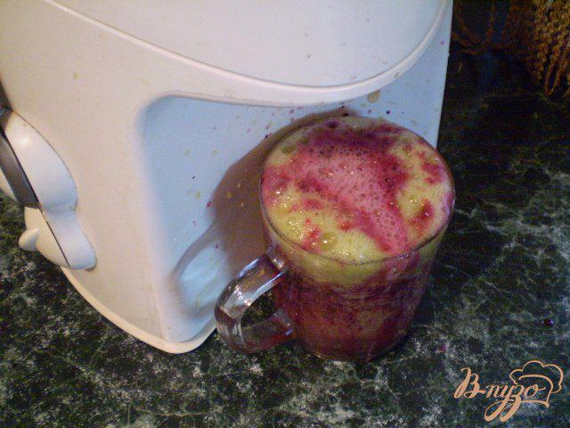 Фото приготовление рецепта: Фреш из яблок и синего винограда шаг №3