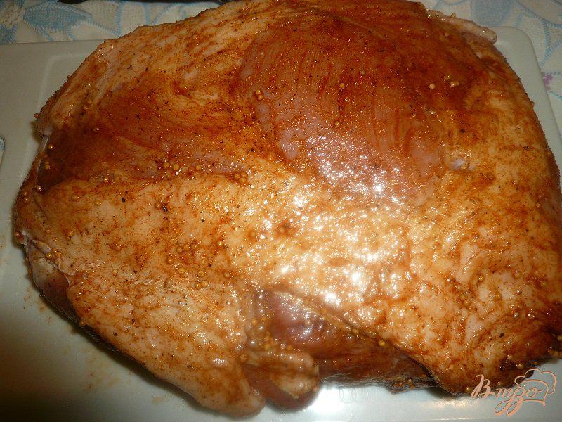 Фото приготовление рецепта: Свинина запеченная с болгарским перцем шаг №3