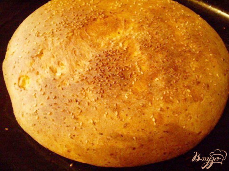 Фото приготовление рецепта: Тыквенный хлеб с отрубями и кунжутом шаг №7