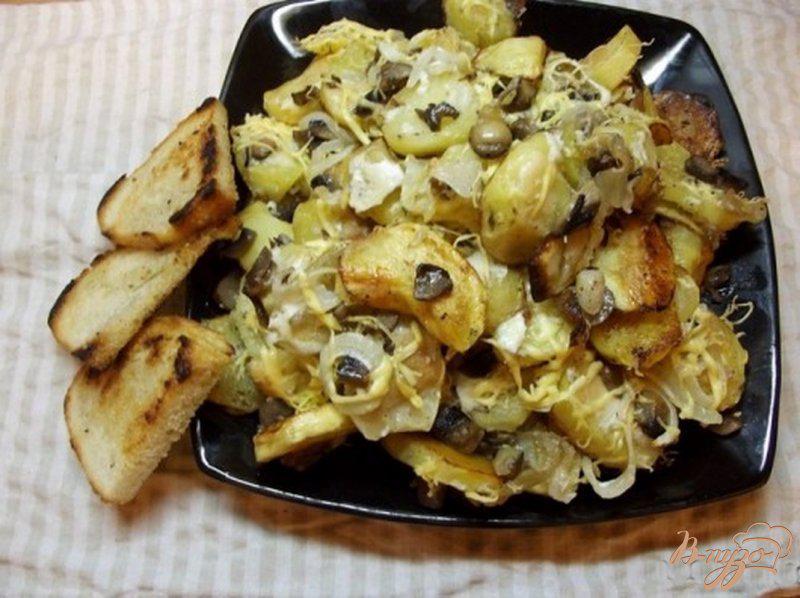 Фото приготовление рецепта: Картофель запеченный с грибами шаг №8
