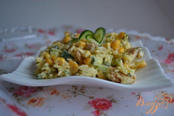 Фото приготовление рецепта: Рисовый салат с тунцом шаг №5
