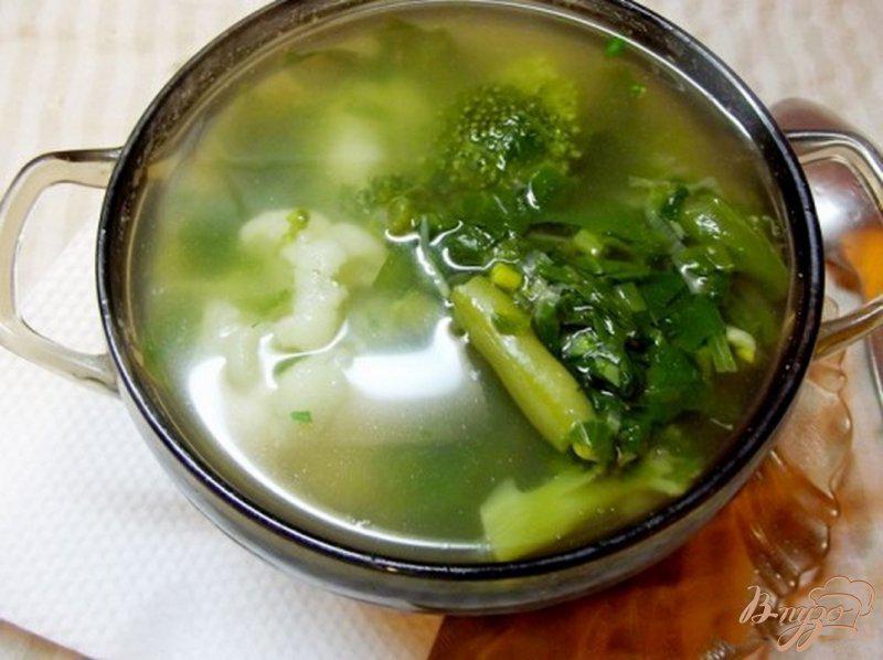 Фото приготовление рецепта: Зеленый диетический суп шаг №10