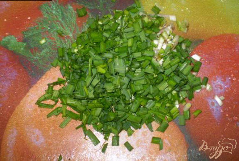 Фото приготовление рецепта: Пекинская капуста с яйцами и зеленым чесноком шаг №2