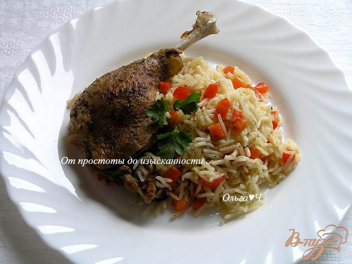 Фото приготовление рецепта: Утка с рисом и овощами (в мультиварке) шаг №7