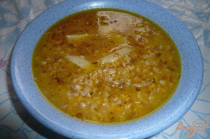 Фото приготовление рецепта: Густой гречневый суп на курином бульоне шаг №8