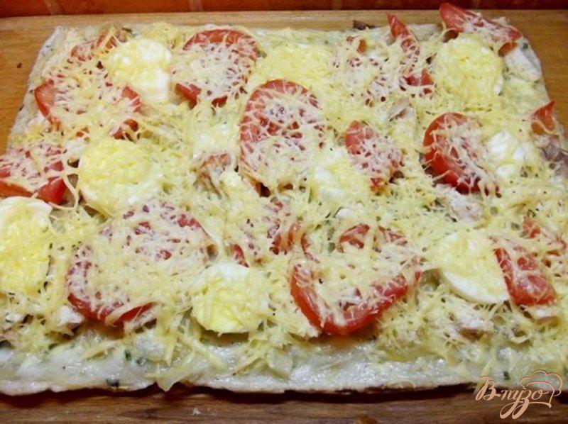 Фото приготовление рецепта: Легкая яичная пицца шаг №11