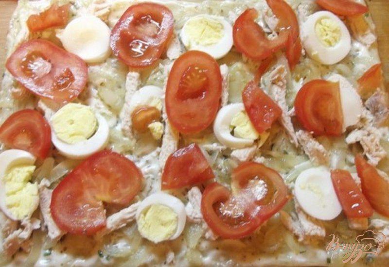 Фото приготовление рецепта: Легкая яичная пицца шаг №9