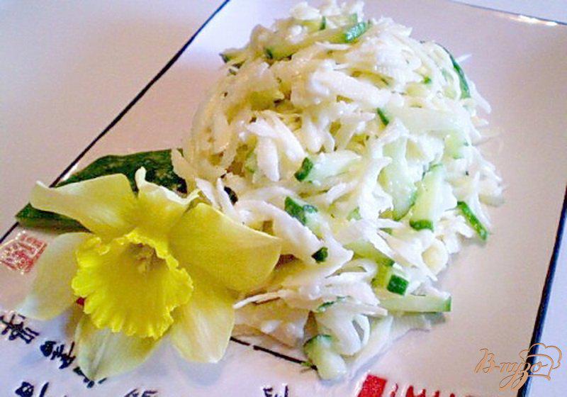 Фото приготовление рецепта: Нежный салат с капустой шаг №4