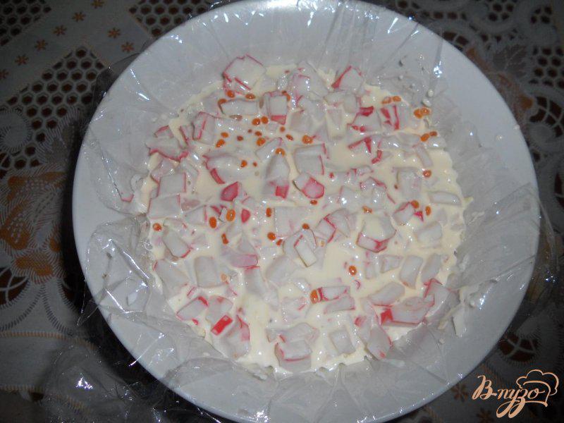 Фото приготовление рецепта: Салат-торт с икоркой шаг №12