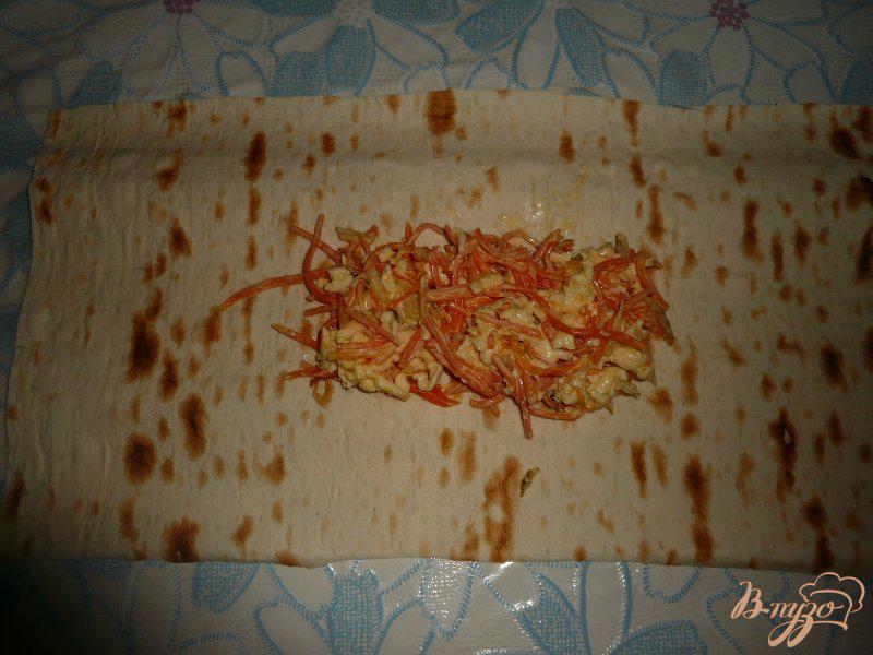 Фото приготовление рецепта: Конвертики из лаваша с морковью по-корейски шаг №4
