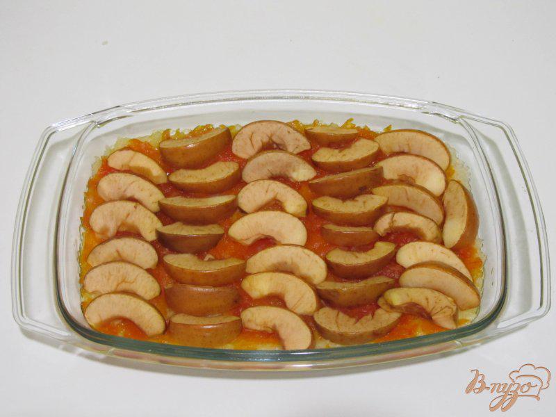 Фото приготовление рецепта: Запеканка из риса и яблок шаг №8