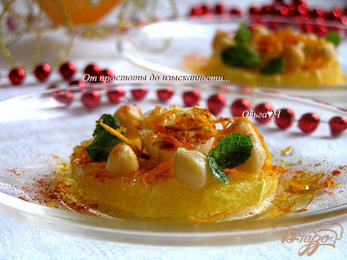 Фото приготовление рецепта: Салат с нутом, апельсинами и перепелиными яйцами шаг №3