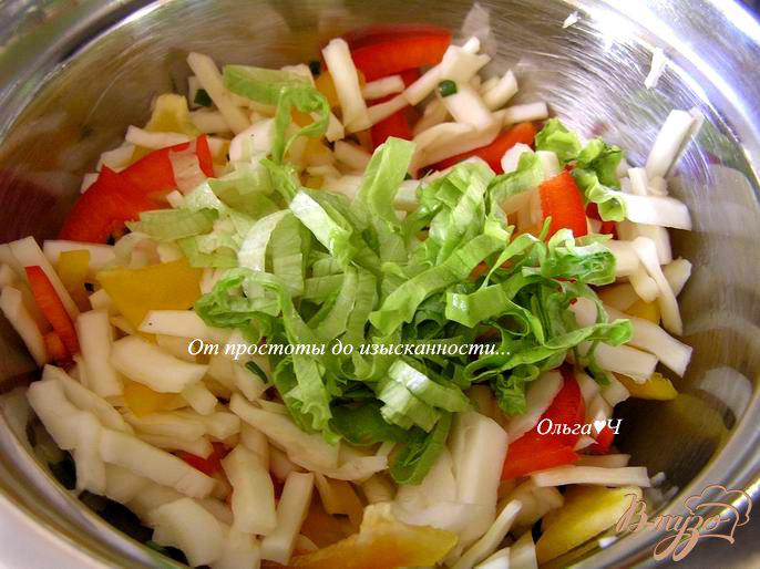 Фото приготовление рецепта: Салат из капусты в пикантной заправке шаг №2