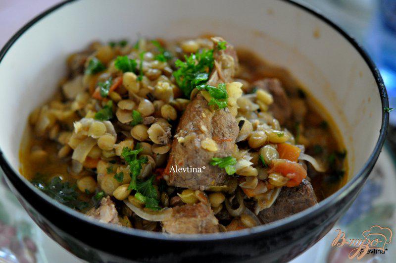 Фото приготовление рецепта: Суп из чечевицы с говядиной шаг №5
