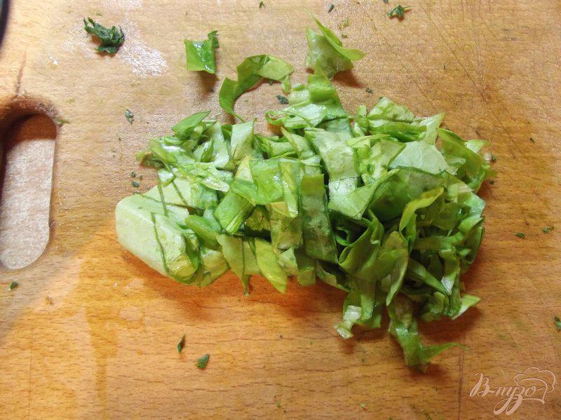 Фото приготовление рецепта: Мятный салат с крапивой шаг №6