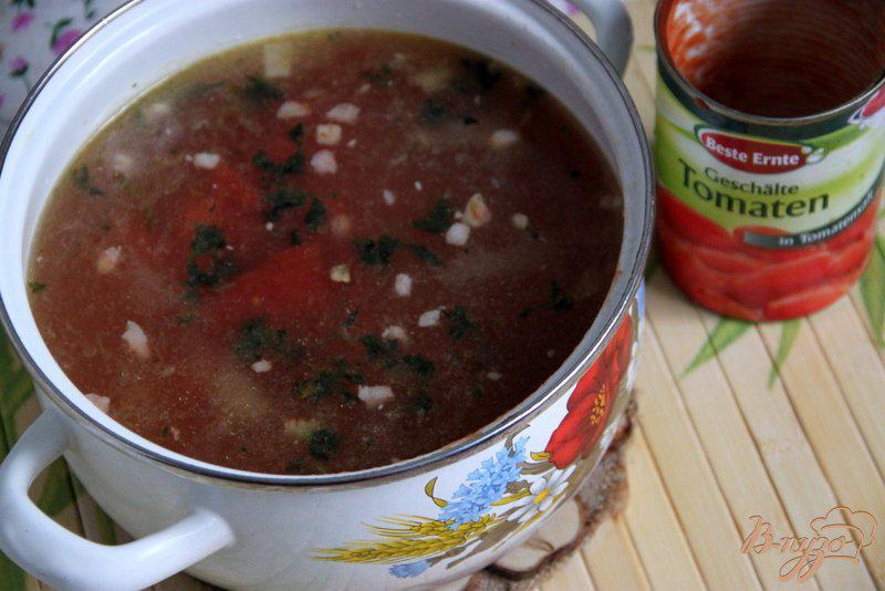 Фото приготовление рецепта: Minestra di riso - итальянский рисовый суп с чечевицей шаг №3