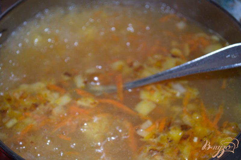 Фото приготовление рецепта: Суп с сырными шариками-клецками шаг №7