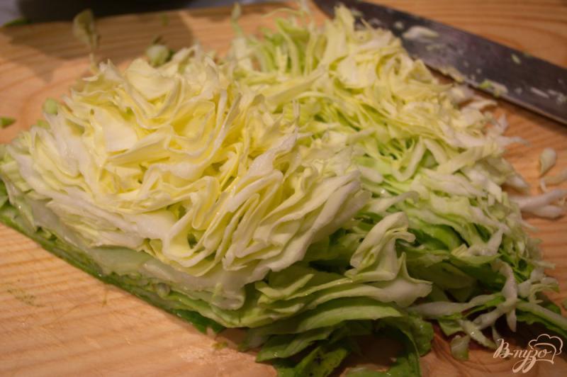 Фото приготовление рецепта: Капустный салат с огурцом и курицей шаг №1