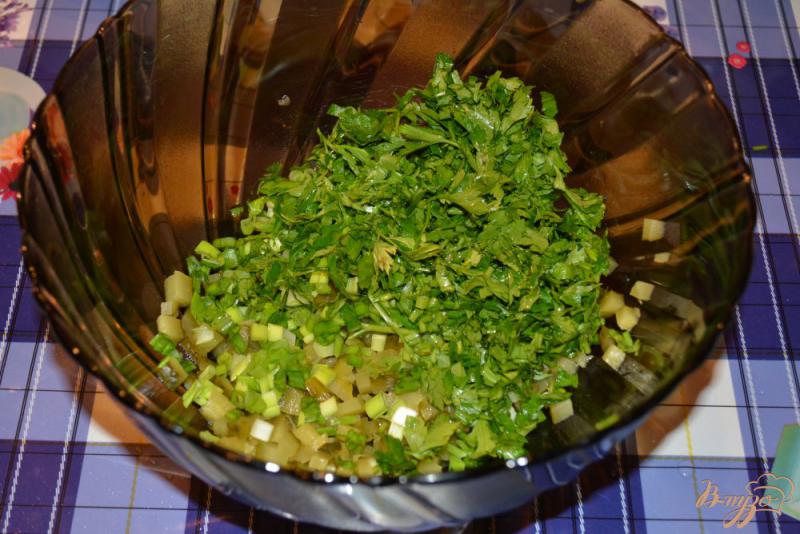 Фото приготовление рецепта: Винегрет из печеных овощей без капусты шаг №4