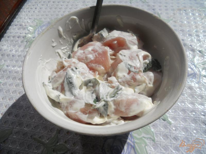 Фото приготовление рецепта: Куриная грудка запеченная с помидорами и сыром шаг №4