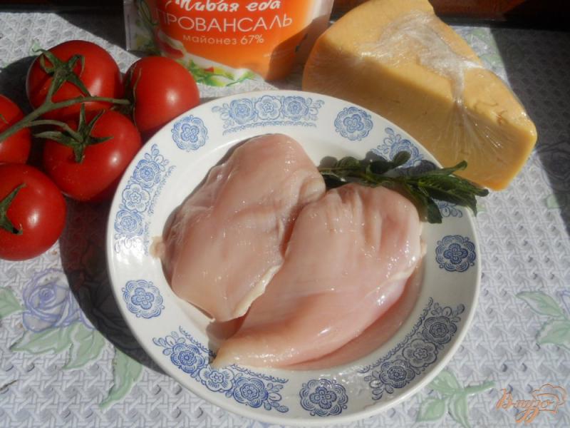 Фото приготовление рецепта: Куриная грудка запеченная с помидорами и сыром шаг №1