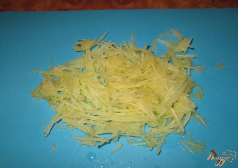 Фото приготовление рецепта: Капустный салат с морковью и яблоком шаг №3