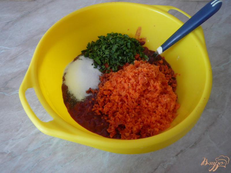 Фото приготовление рецепта: Запеканка из печени с рисом шаг №3