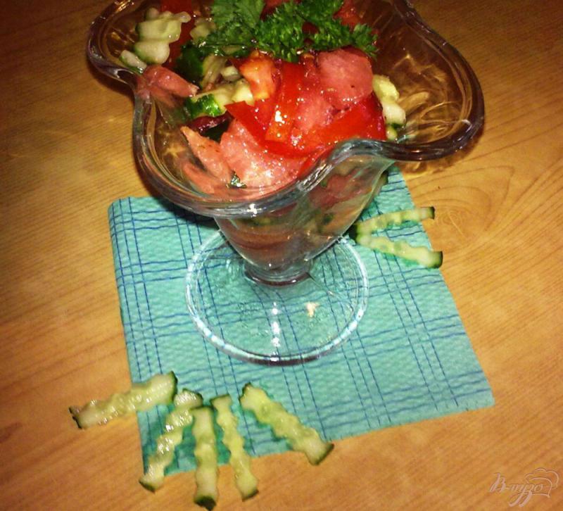 Фото приготовление рецепта: Салат с арбузом шаг №5